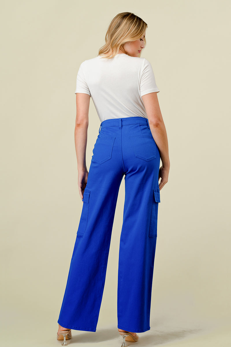 LVB-600 ROYAL HIGH WAISTED STRETCHY WOMEN'S CARGO JEANS