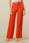 LVB-600 TANGERINE HIGH WAISTED STRETCHY WOMEN'S CARGO JEANS