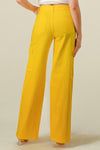 LVB-600 YELLOW HIGH WAISTED STRETCHY WOMEN'S CARGO JEANS