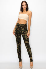 LV-128 CAMOUFLAGE HIGH WAISTED COLORED JEANS