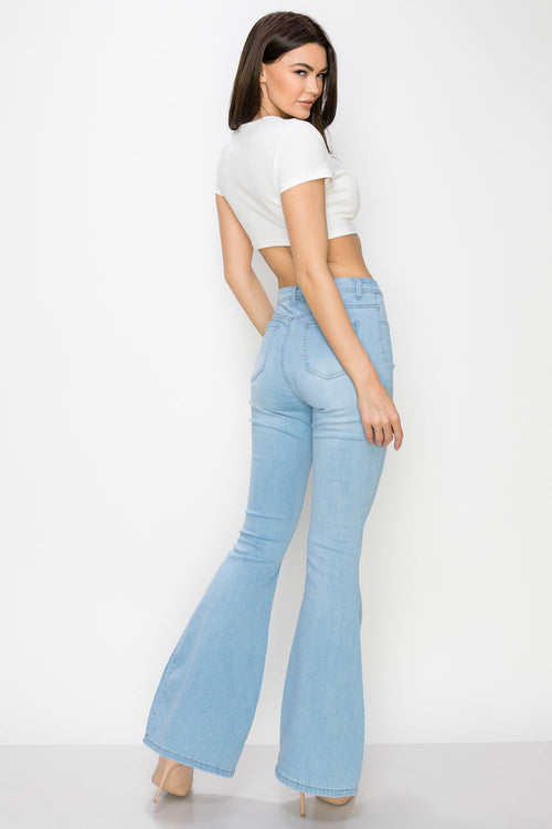 HIGH WAISTED STRETCHY BELL BOTTOMS WOMEN JEANS - NON-DISTRESSED – LOVER  BRAND FASHION
