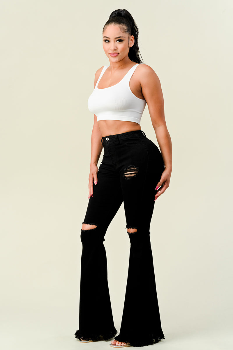 Sin Frenos Black Bell Bottom Jeans – Herencia Clothing