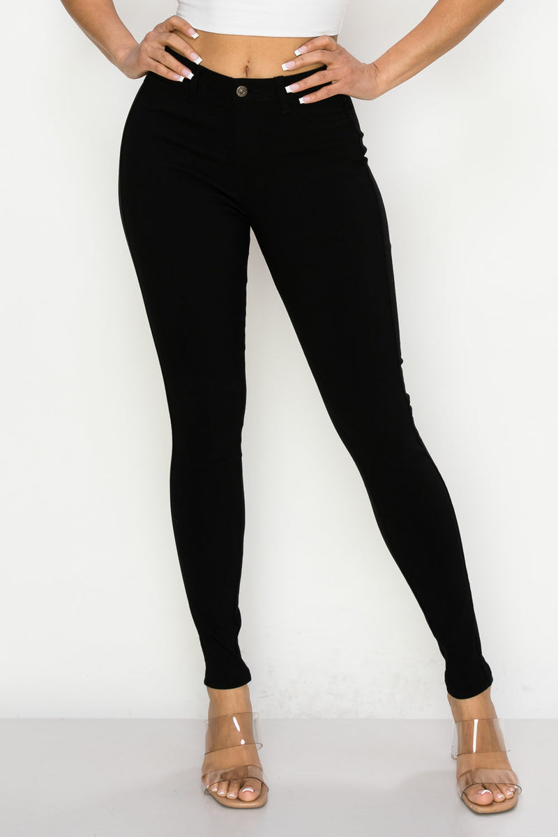 Cotvotee High Waist Jeans for Women Fashion Stretch Skinny Black