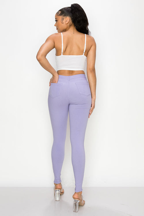 LV-300 LILAC HIGH WAISTED COLORED JEANS