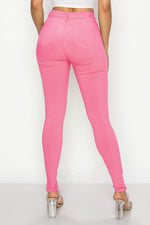 LV-300 LIGHTPINK HIGH WAISTED COLORED JEANS