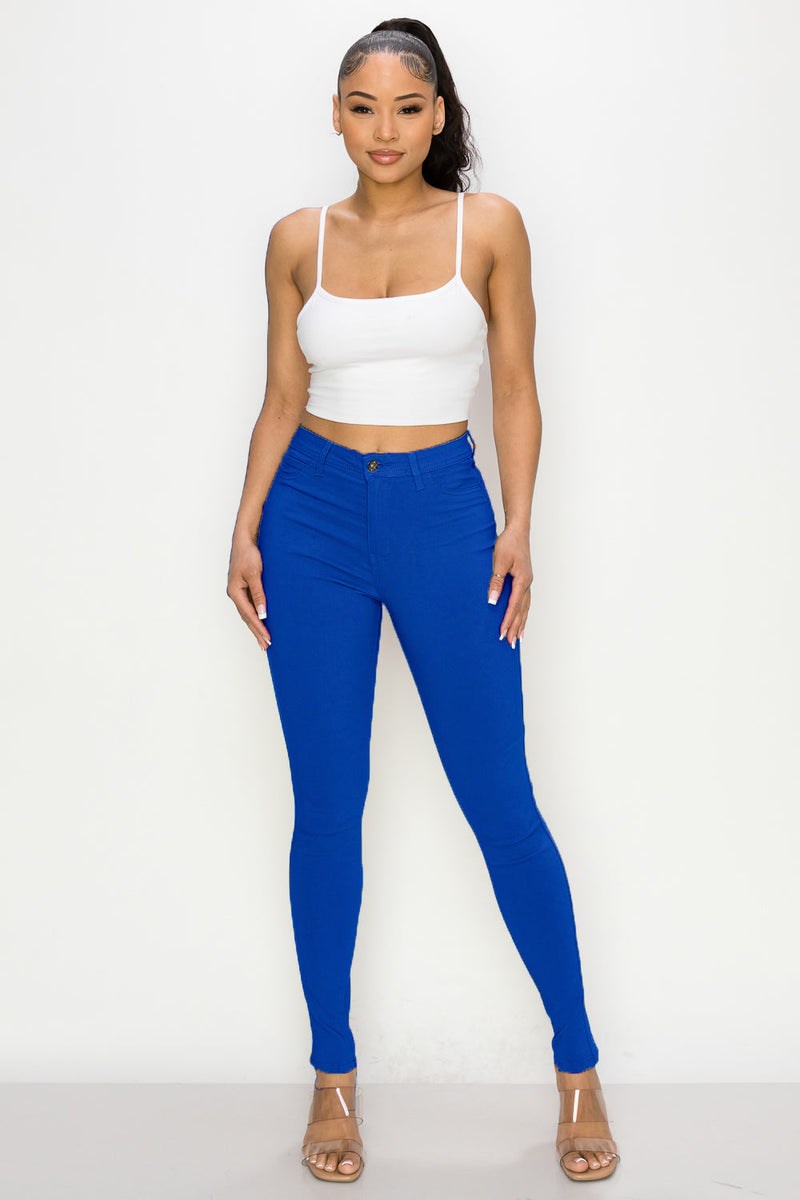 HIGH WAISTED COLORED JEANS LOVER SUPER-STRETCH ROYAL FASHION BRAND 