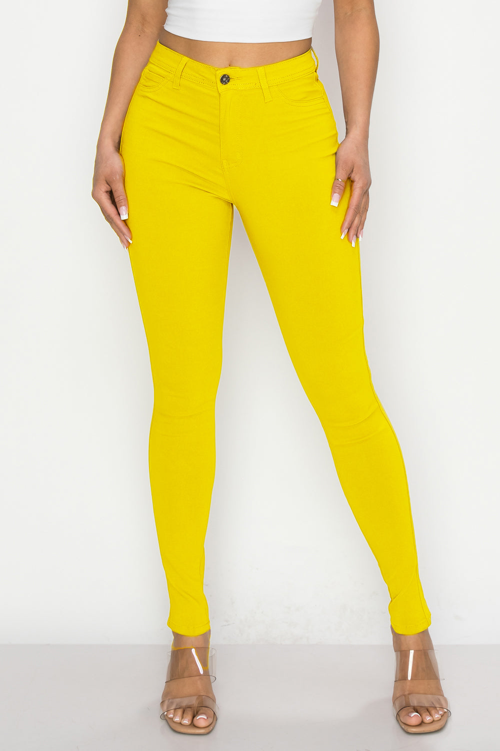 Dusty Yellow Rockstar Super Skinny Mid Rise Stretch Jeans - Size 6 – Le  Prix Fashion & Consulting
