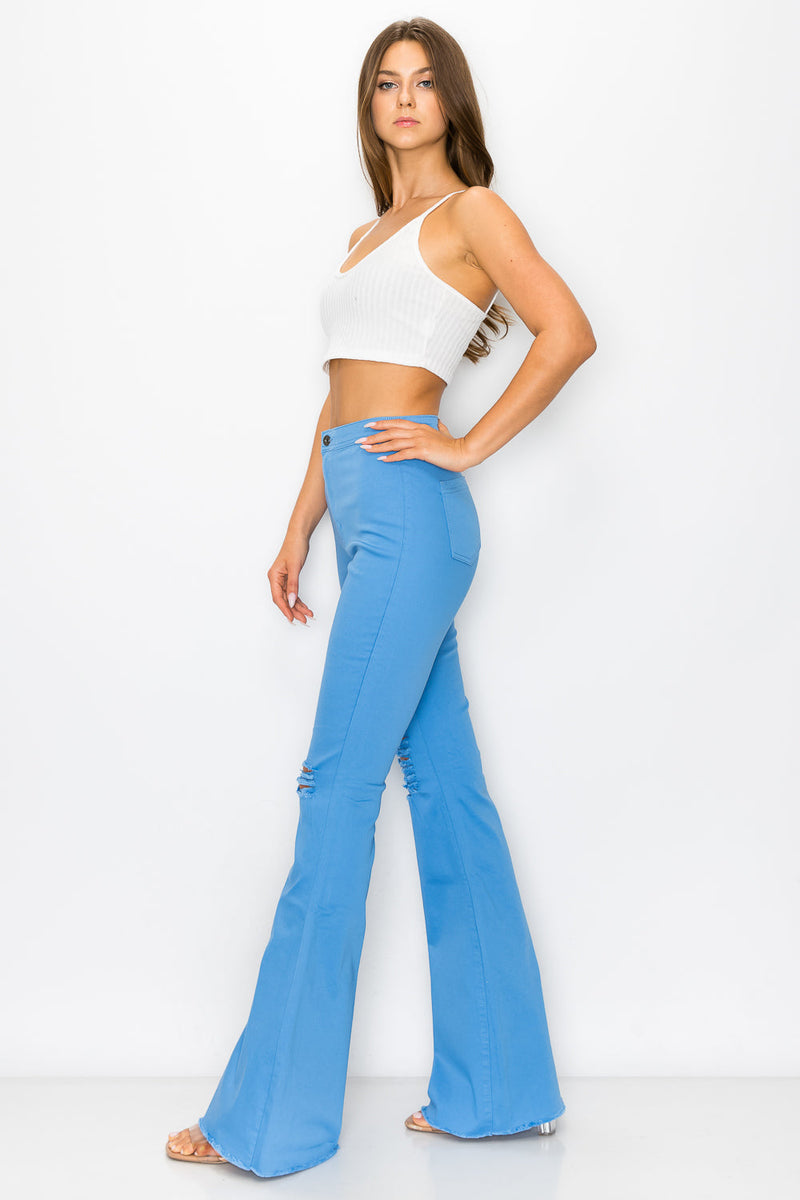 BC-420 SKY BLUE COLORED BELL BOTTOMS