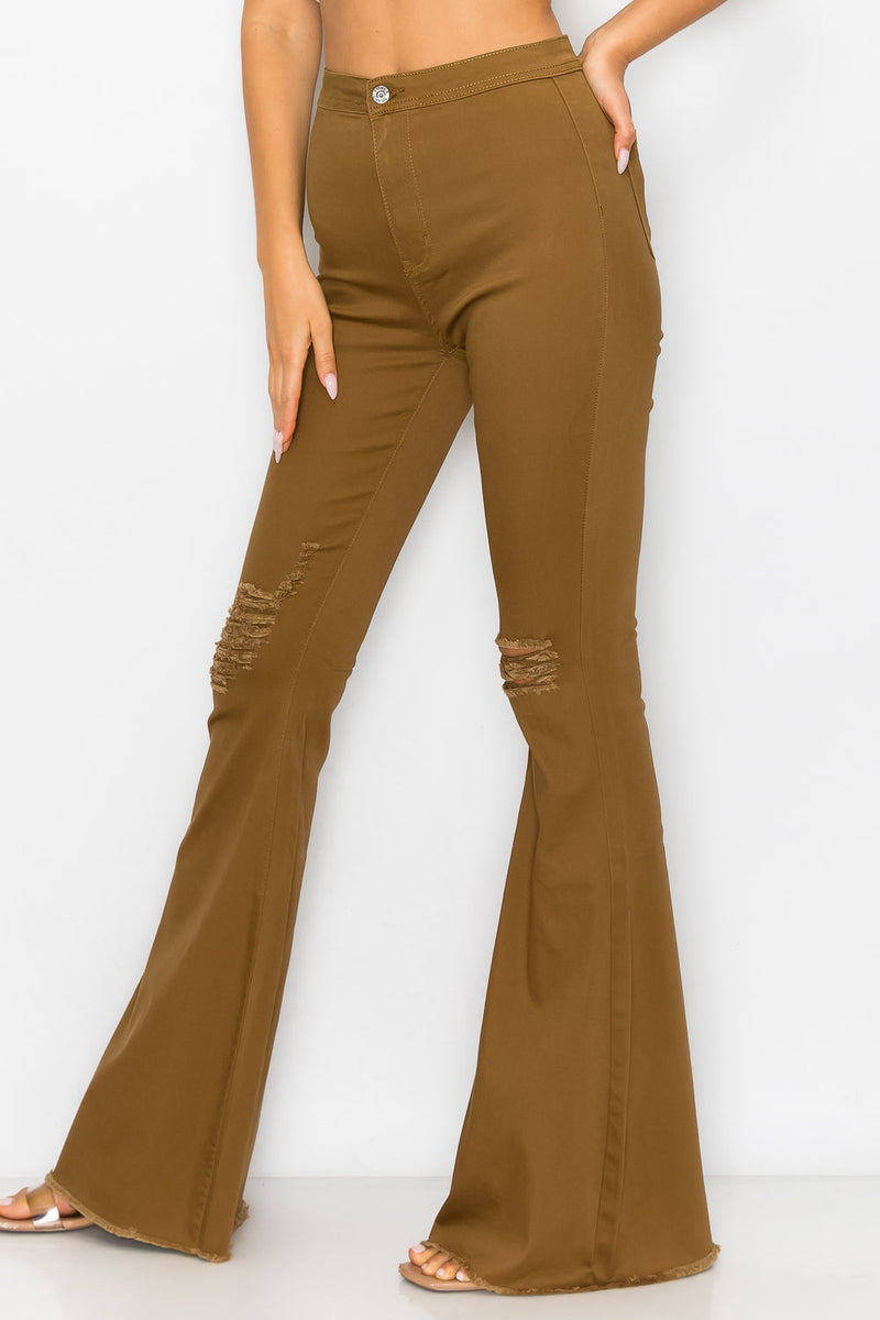 BC-420 MOCHA COLORED BELL BOTTOMS